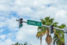 duval street sign in key west